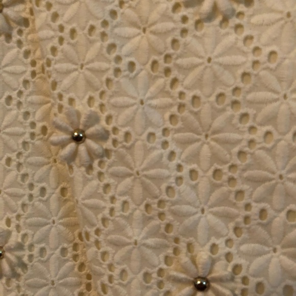 NWT Talbots Cream Eyelet Skirt - Picture 3 of 6